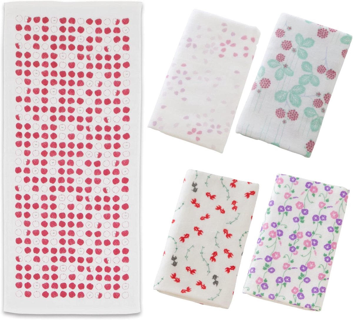 Towels quick dry 84x34 cm - katoen - Japanse goede oogst en welvaart patroon - ideaal voor dagelijks gebruik - ShopVlot