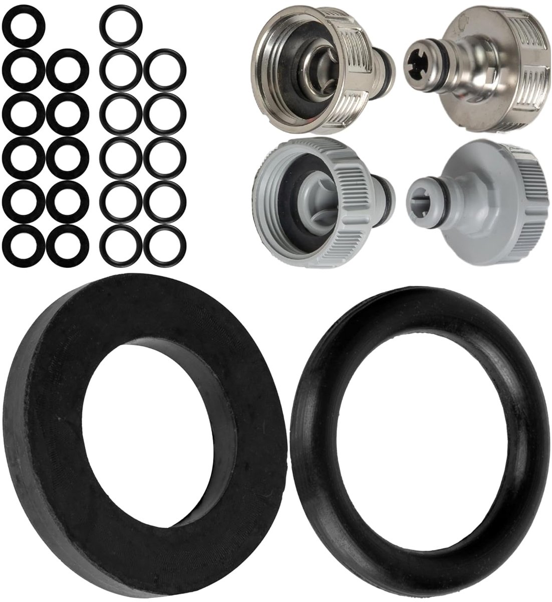 Dichtingen set 24 stuks G 1/2 inch - Siliconen vervangingsringen - Geschikt voor Gardena kranen - SnelShoppen