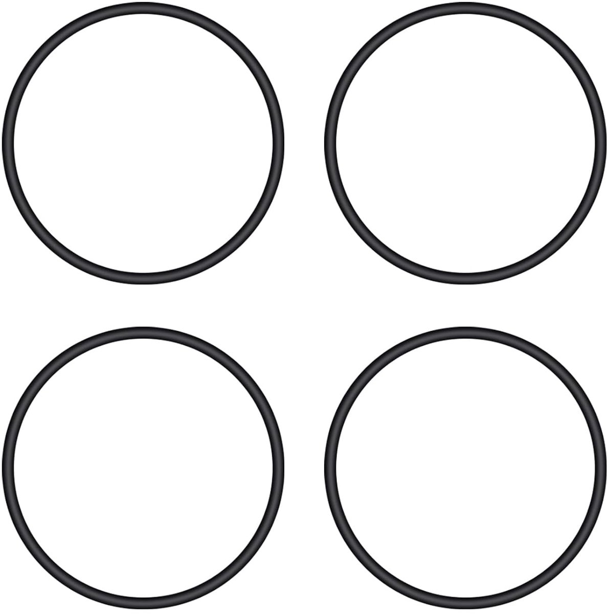 SnelShoppen - Pack van 4 Sand Filter Strainer Covers O-Ring Seal Set P6563 - 125 x 115 x 5 mm - Nitrile Rubber voor Filter Systemen - Zwart, Duurzaam