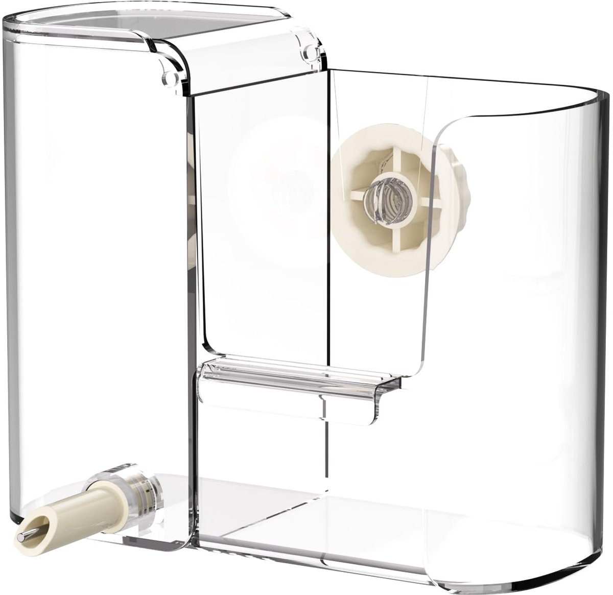 Vogel voer-drinkbak - 2-in-1 acryl automatisch watersysteem en voerbak voor kleine parkieten vogelkooi standaard accessoire