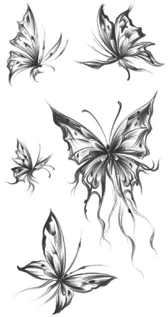 Tijdelijke tattoo vlinder flutter 3 dagen