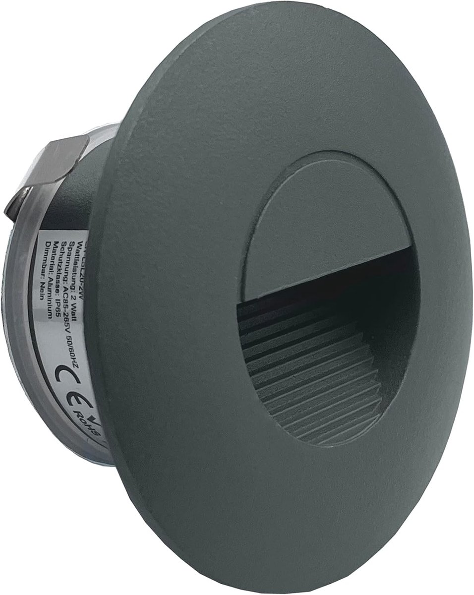 LED traplamp 2W - aluminium - grijs - stijlvol en energiezuinig - SnelShoppen