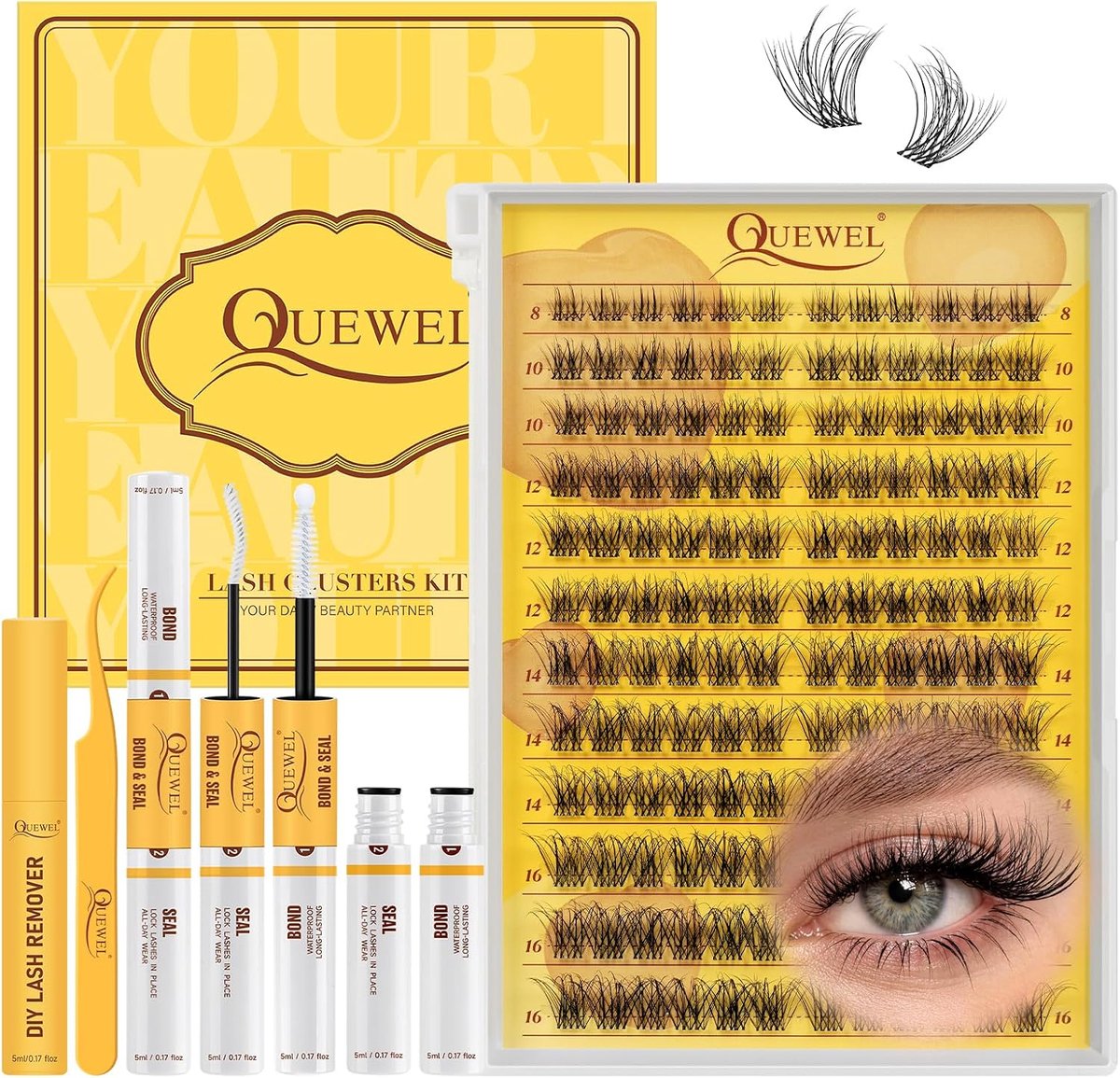 Wimperextensions 0,03 mm - fijne band - delicate clusters - langdurig waterbestendig - ShopVlot