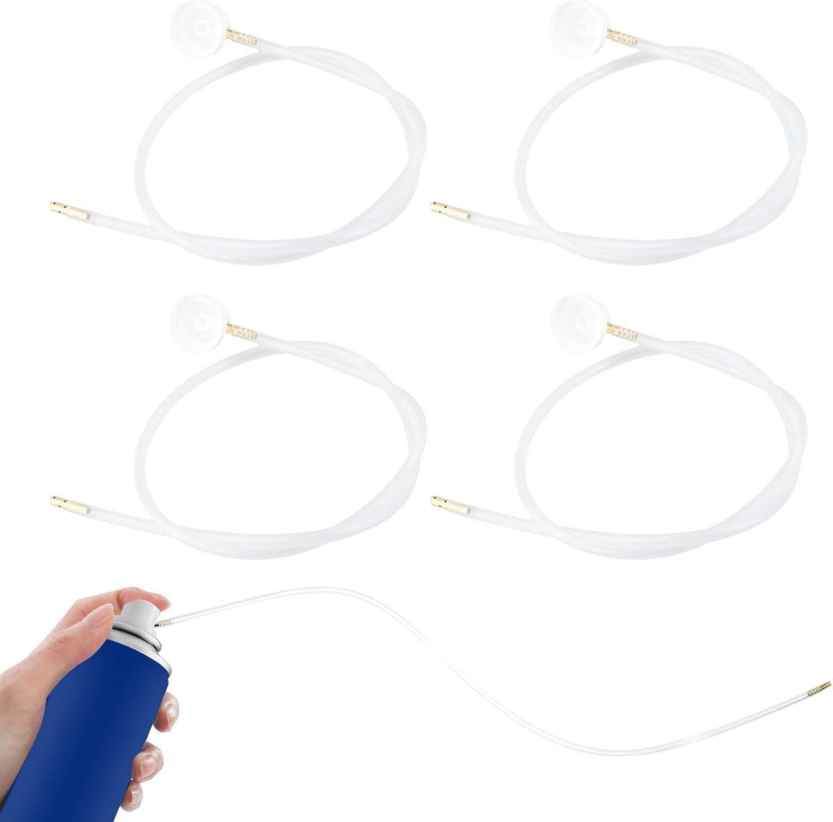 Spraycan verlengstuk 60cm - 4,5mm flexibele spuitmond - 360° draaibaar - ideaal voor schoonmaken - ShopVlot