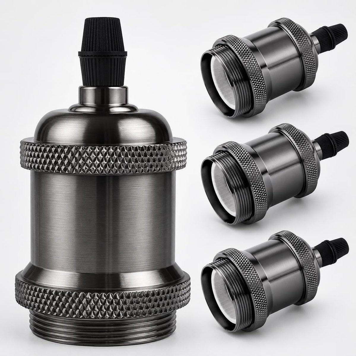 E27 lampfitting - vintage design - aluminium materiaal - ideaal voor DIY verlichting - ShopVlot