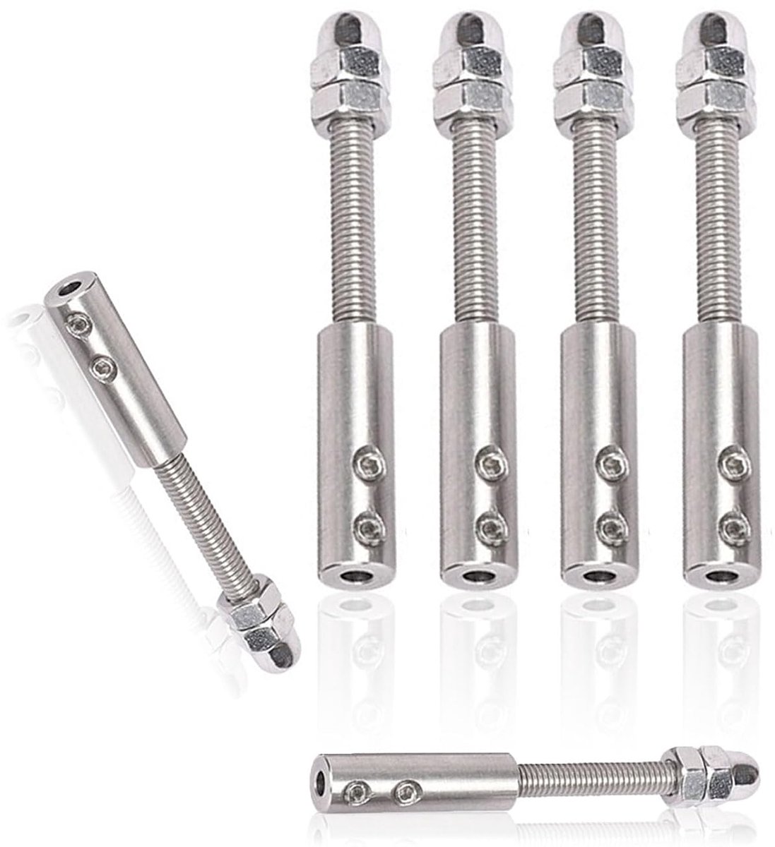 Kabelspanners 6 stuks - RVS 304 - Duurzaam en stabiel - Veiligheid voor railing - ShopVlot