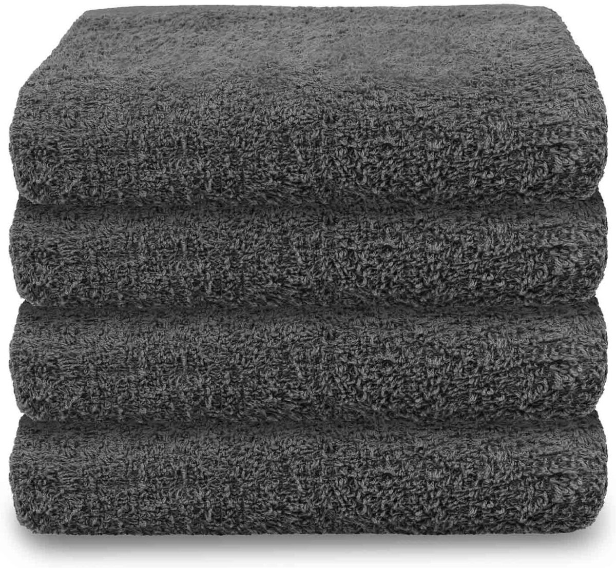 Handdoeken set 50 x 100 cm - Katoen - Charcoal - Zeer absorberend - ShopVlot