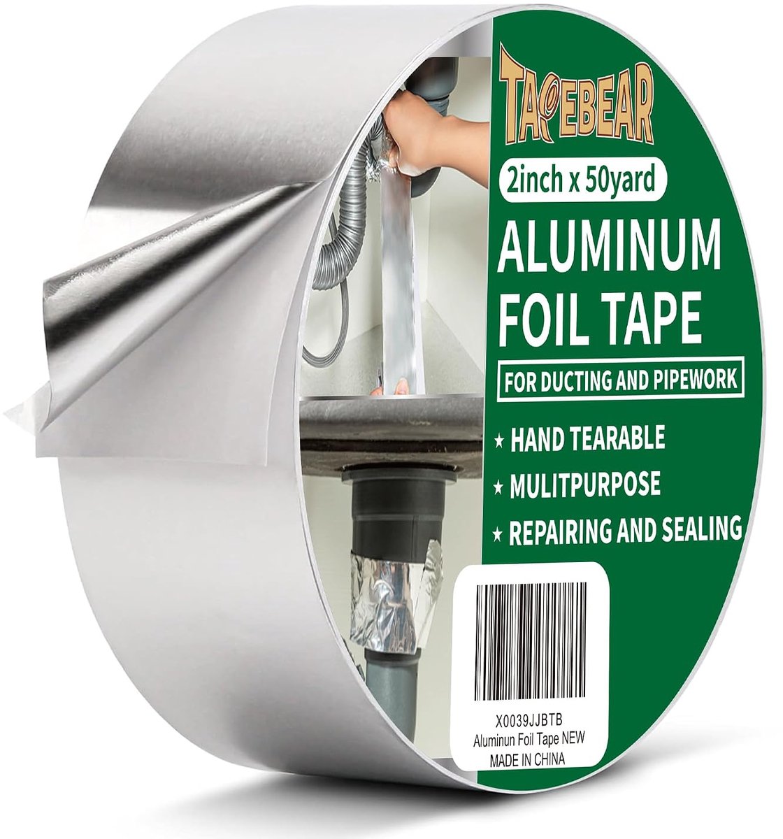 Aluminium tape 2inch x 50yard - hittebestendig - voor HVAC en isolatie - sterke hechting - ShopVlot