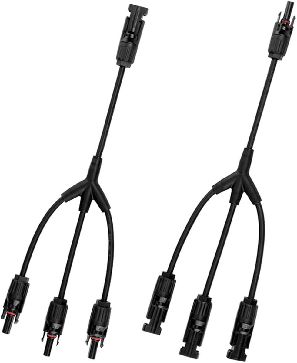 Zonnepaneel kabelconnector Y-type - 1 mannelijke naar 3 vrouwelijke aansluitingen - waterdicht IP67 - ShopVlot