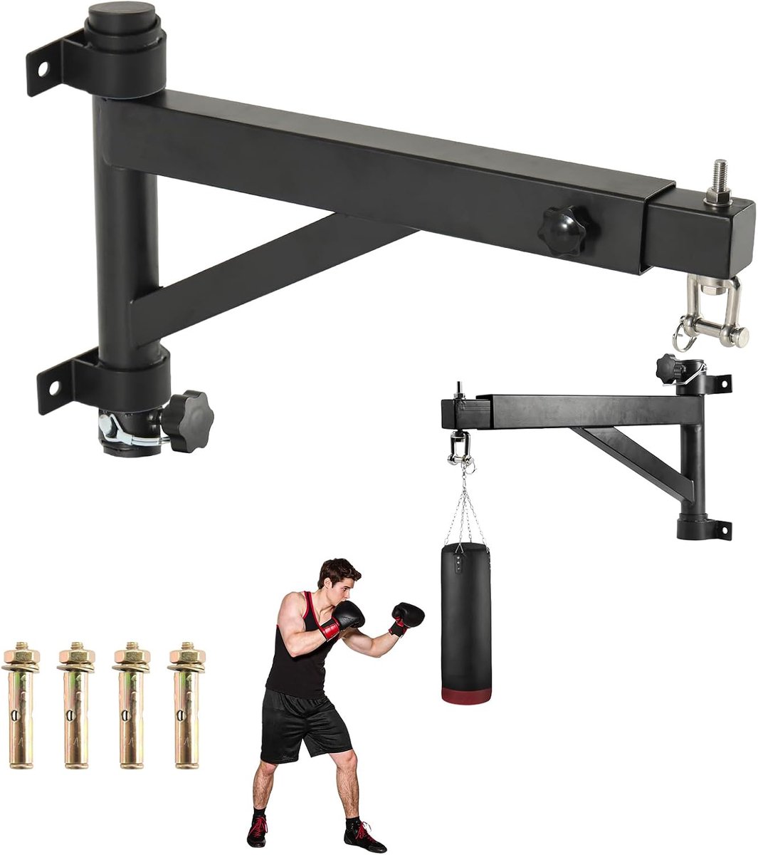 Bokszakhouder verstelbare lengte 43-63 cm - met rotatie - voor bokszak - ideaal voor thuistraining - ShopVlot