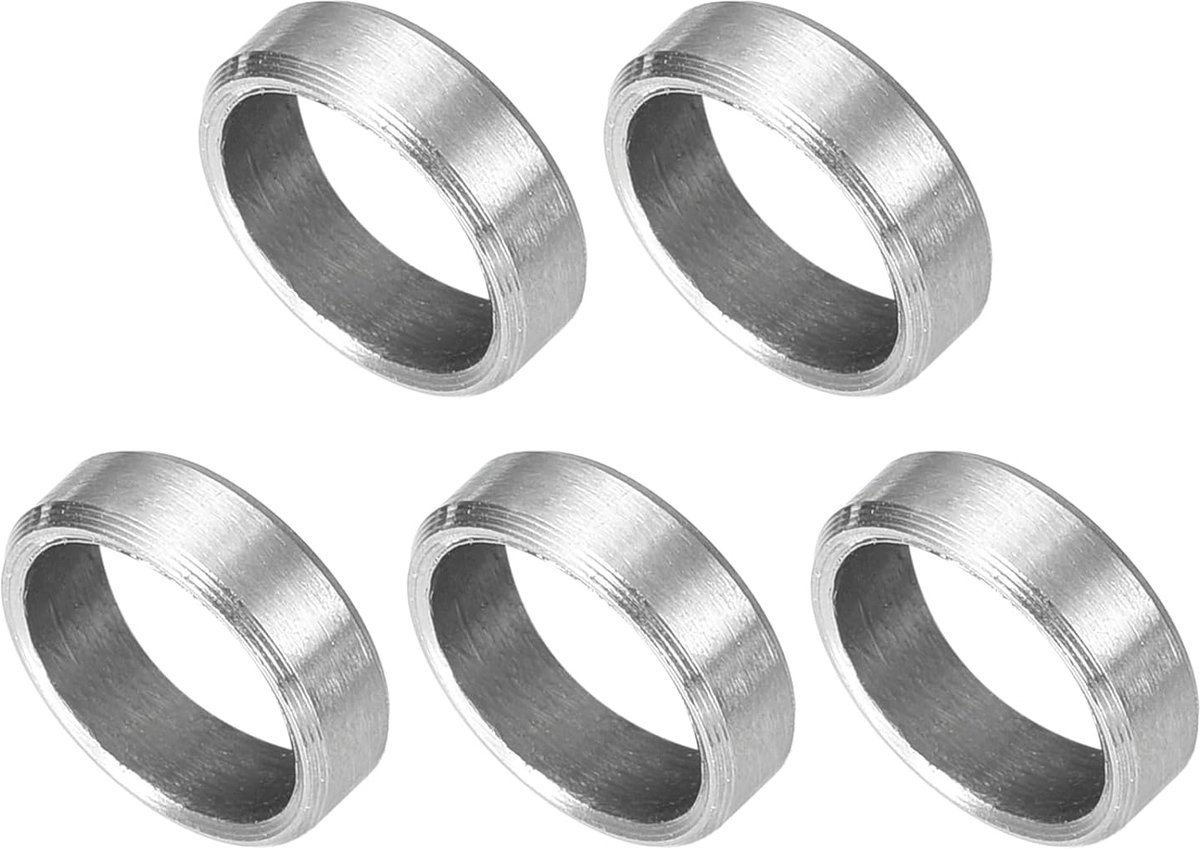 5 Stuks Diktehulzen Afstandhouders Roestvrij Staal, 8mm ID x 10mm OD x 3mmL 304 Roestvrij Staal Ronde Afstandhouders zonder Draad Zuilen voor Schroeven 5/16" of M8