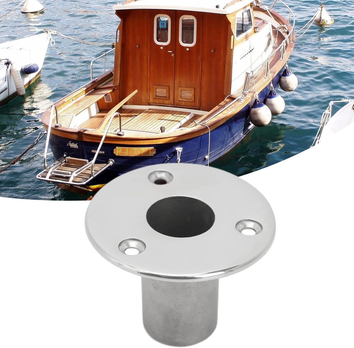 25mm Boot Leuning Ronde Base Heavy Duty, 90° 304 RVS Hardware Boot Fitting, Marine RVS Boot Hand Rail Fitting voor Roeiboten Jachten