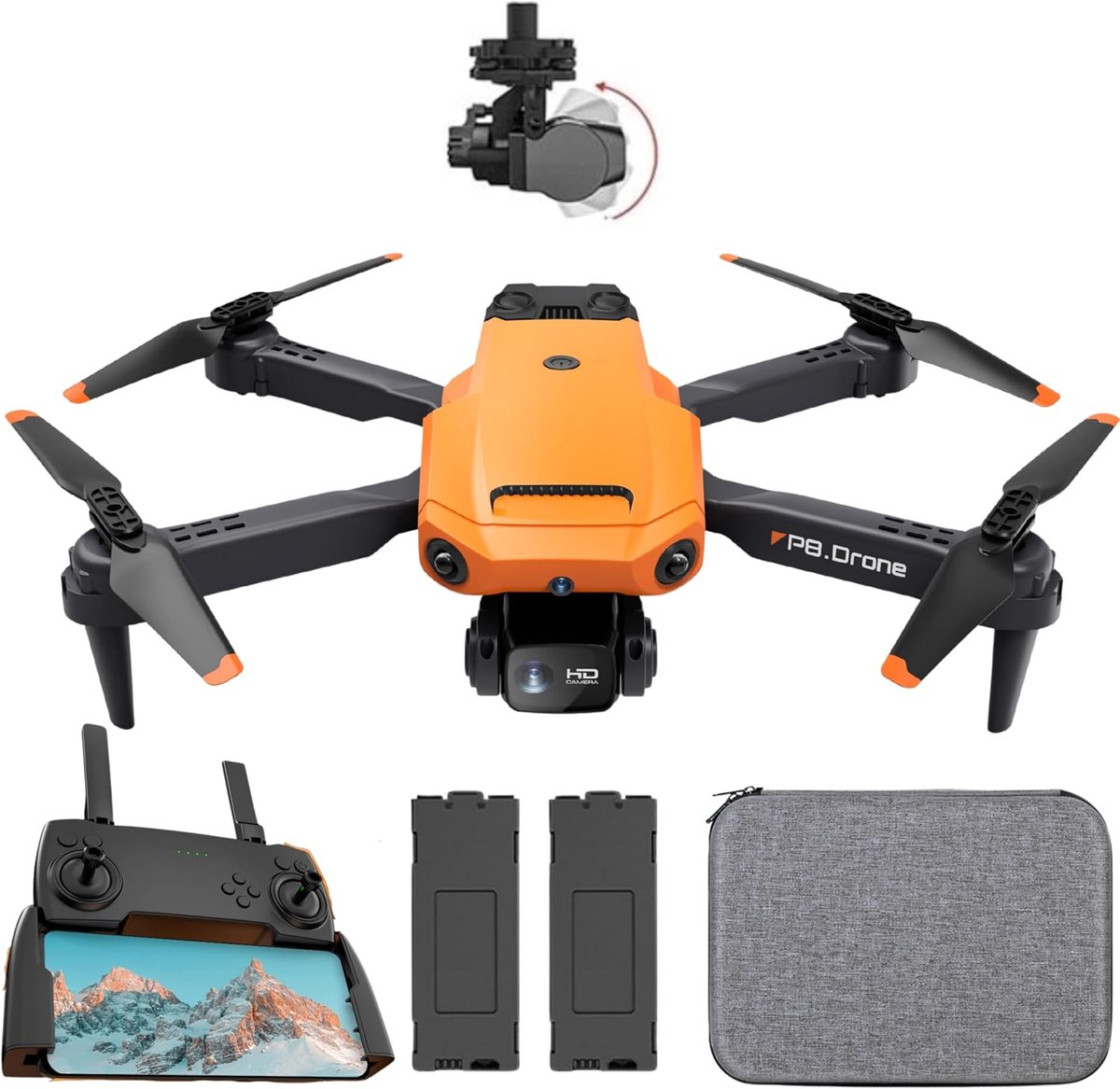 Drone met dubbele camera - Obstakel detectie - Inclusief opbergtas en 2 batterijen - Ideaal voor luchtfotografie - SnelShoppen