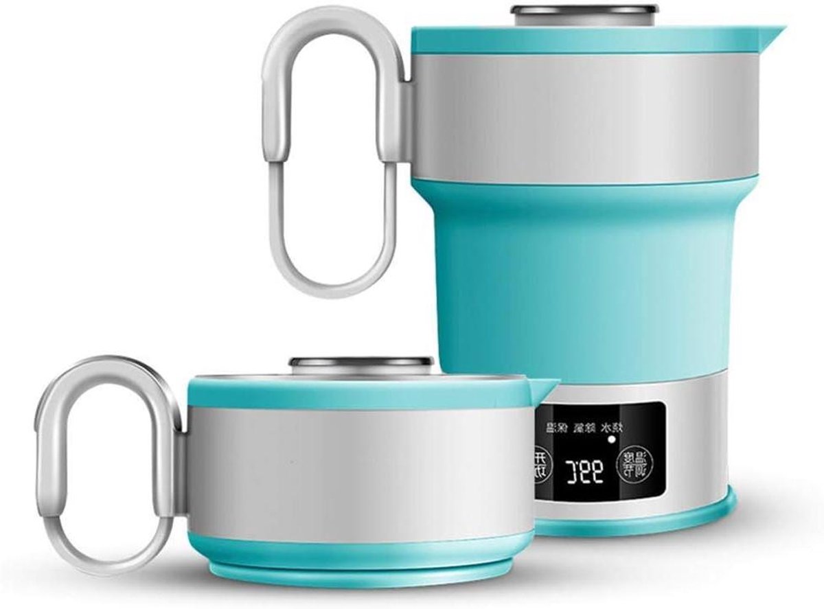 Elektrische waterkoker - Opvouwbare waterkoker - Reizen en kamperen - Automatische uitschakeling - 06 Liter - Groen