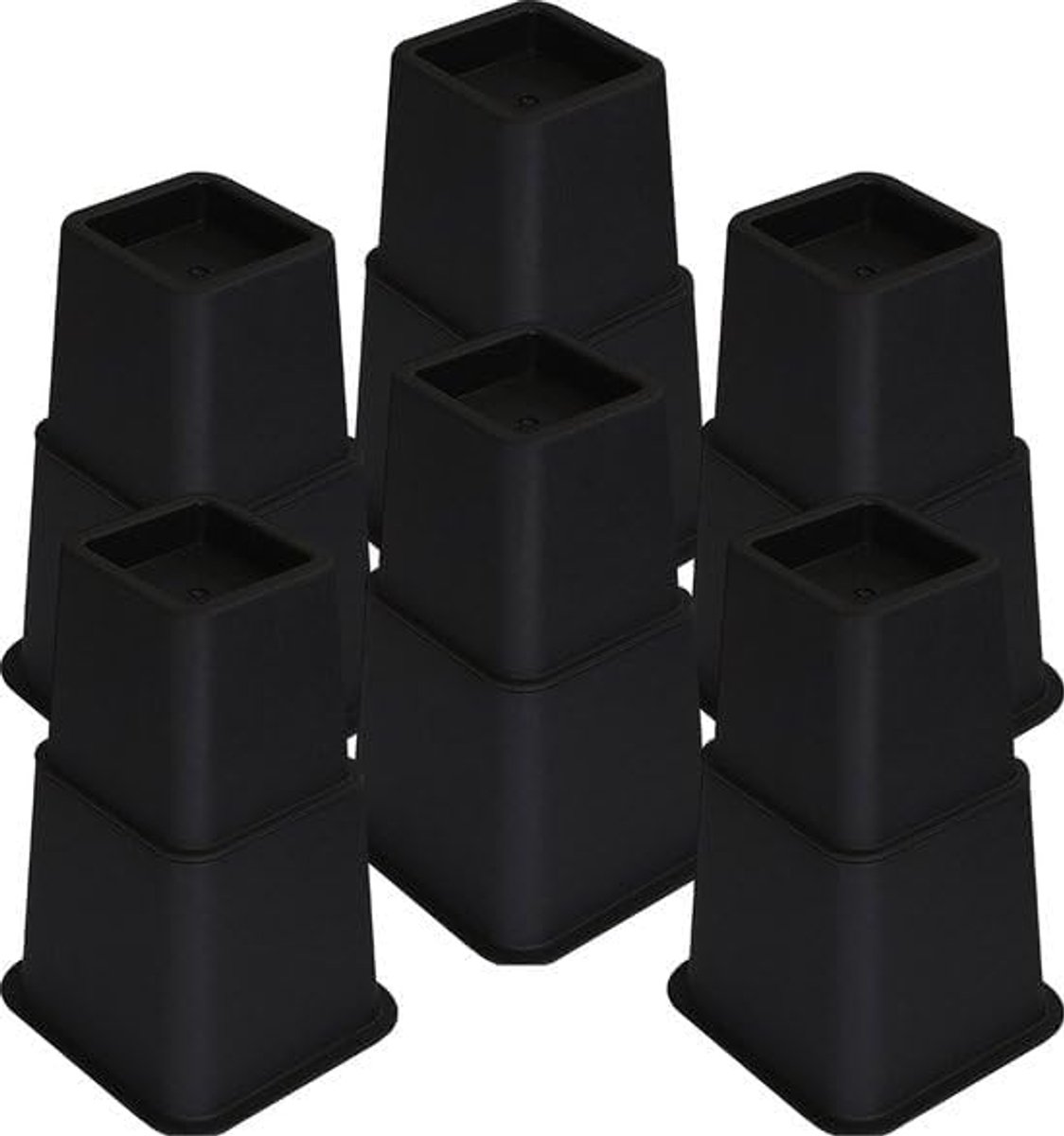 Meubelverhoger Set - Verstelbaar 8, 11, 20 cm - Modern zwart ontwerp - Flexibele hoogteverstelling - SnelShoppen