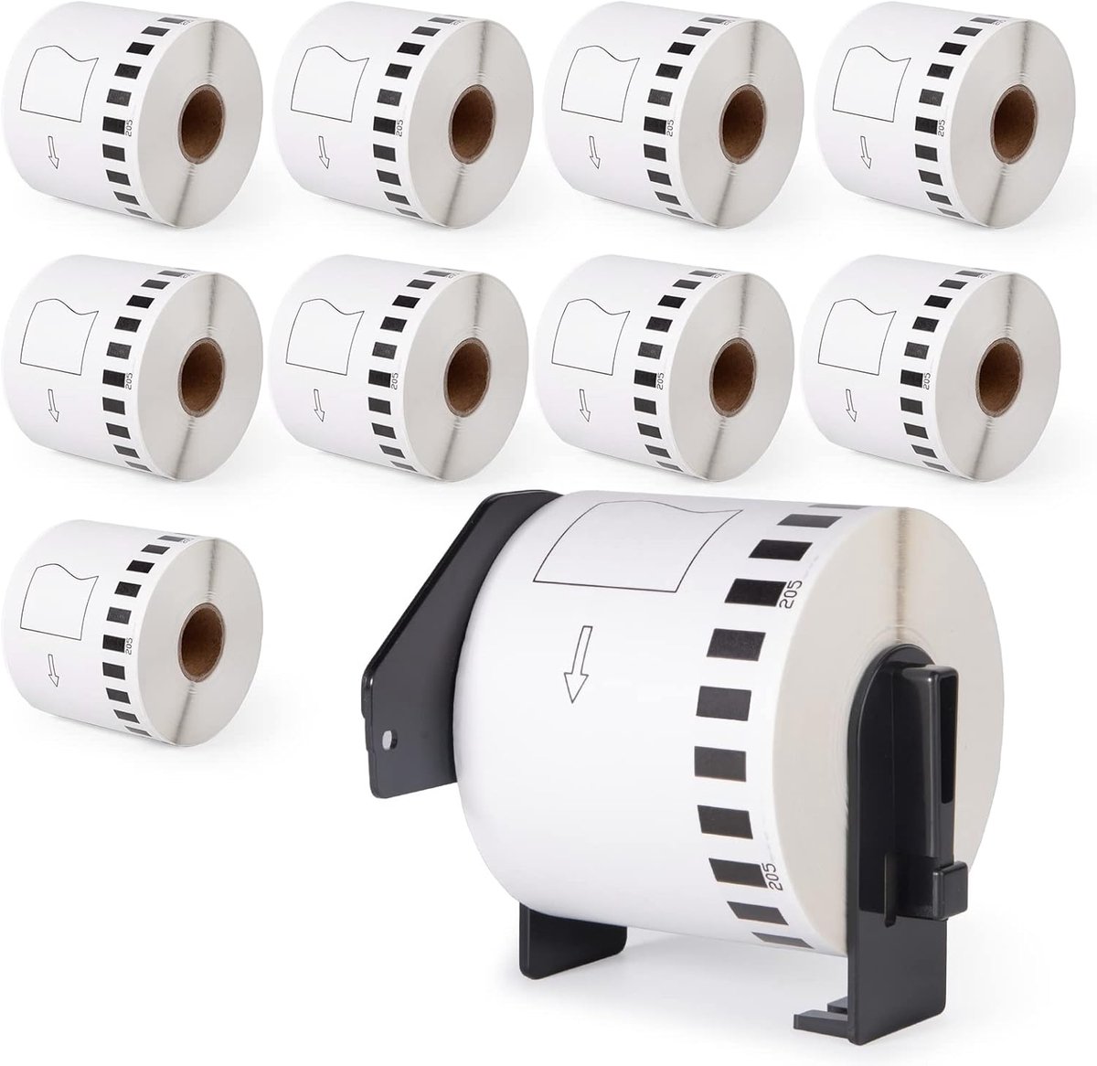 MarkField 10x DK-22205 Label Endloss Labels 62mm x 30.48m Compatible with Brother P-Touch QL-500 570 600 700 710W 720 - ShopVlot