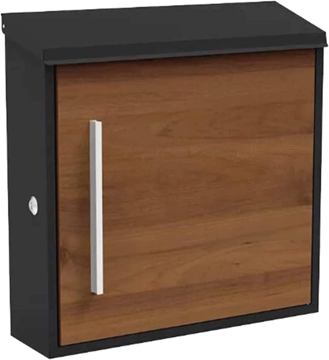 Brievenbus Muurmontage - Postbus Wandmontage - Veilig Post Opslaan - Met Slot Ontwerp - 355x115x33cm - Walnootkleur