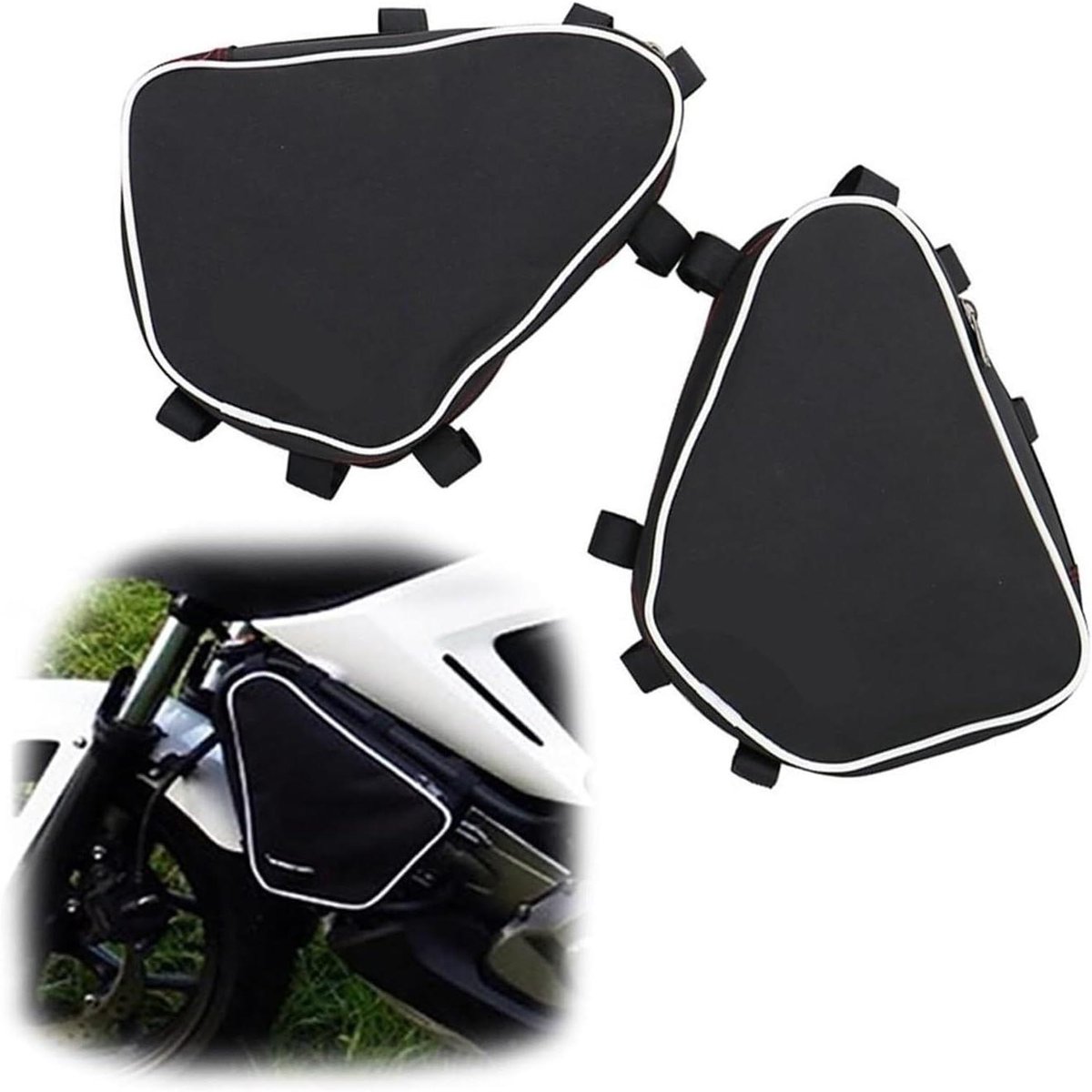 Motor Zadeltassen - Motorfiets Tassen - Weekend Ritten - Sterke Stiksels - One size - Zwart