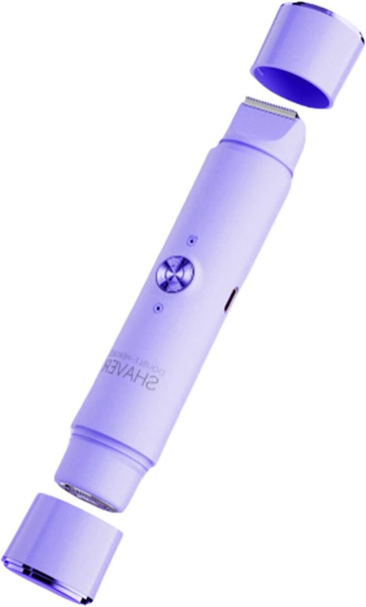 Elektrisch Scheerapparaat - Bikini Trimmer - Gezichtsverzorging - Dubbele Hoofd - 15 cm - Violet