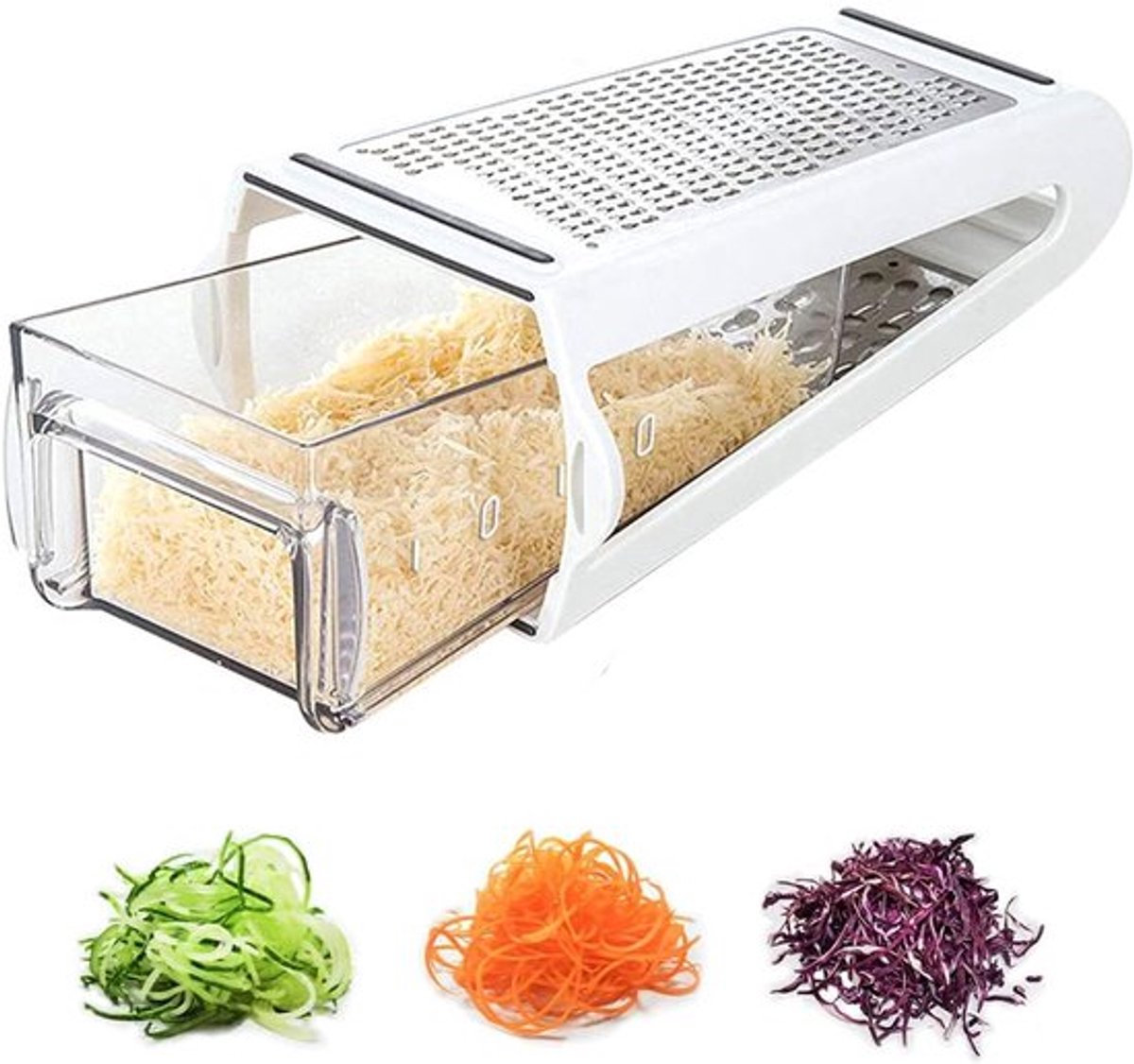 Rasp - Keukenrasp - Handrasp - Kaasrasp - Handraspen - Raspen - Tafelrasp - Blokrasp - Citroenrasp - Gemberrasp - Knoflookrasp - Keuken Rasp Met Opvangbakje - Kaas/Groente Rasp - Keukenhulpje - Keukengerei - Multifunctionele Kaasrasp