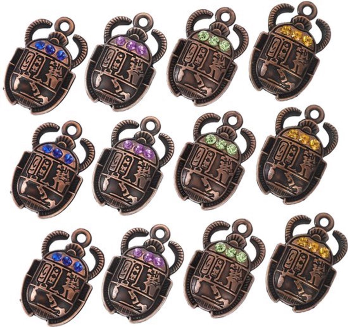 40 Stuks Carabiner Bunny Pendants - Sleutelhanger - Diverse Kleur - Ideaal voor Sieraden Maken