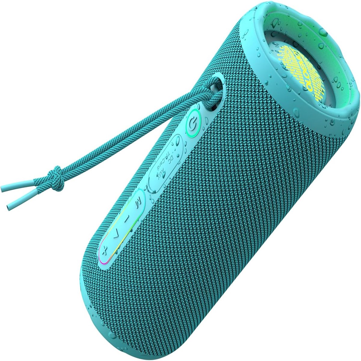 carmdering - Bluetooth Speaker Draadloos - Draagbare Luidspreker -Krachtig Geluid - IPX7 Waterdicht Bescherming - Duurzaam ABS Materiaal - RGB Lichtshow Functie - Ideaal Voor Buitenavonturen - 1 Stuk