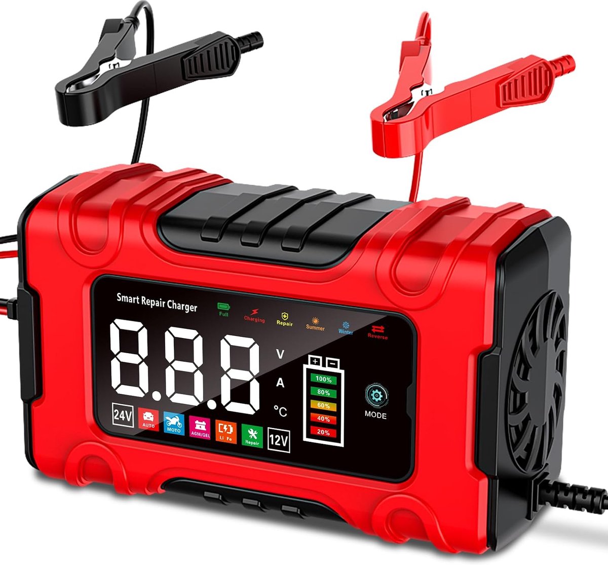 Acculader 12V/24V - Compact en krachtig - Voor het opladen van autoaccu's - ShopVlot