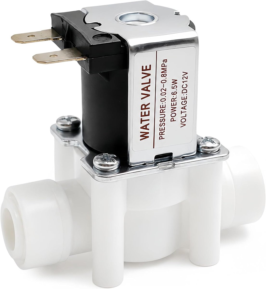 Magnetventiel 12 V G1/2 inch - kunststof en messing - vochtbestendig - ideaal voor waterdispenser - ShopVlot