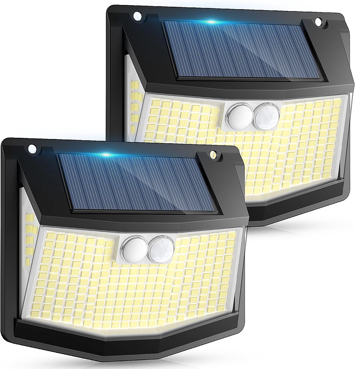 Solar buitenlamp met bewegingssensor 248 LED - 2 stuks - 270 graden - ideaal voor tuin en garage - ShopVlot