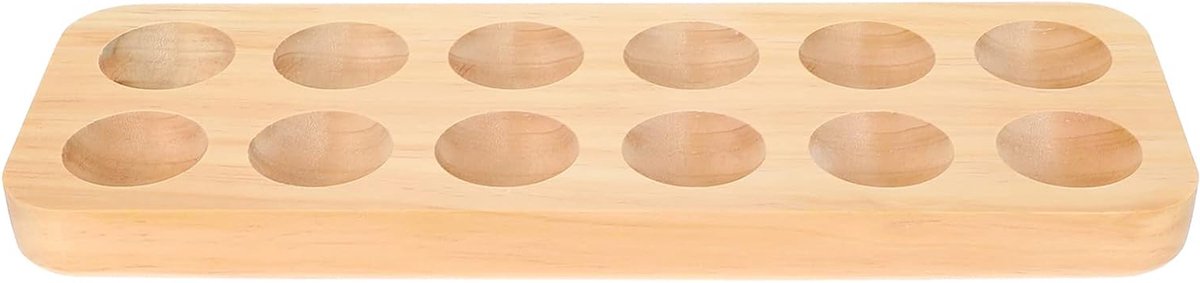 Houten Eier Tray - Eierplate Houder - Eieren Bewaren - Verstelbaar Ontwerp - 31x11.1x2.6 cm - Diverse kleuren