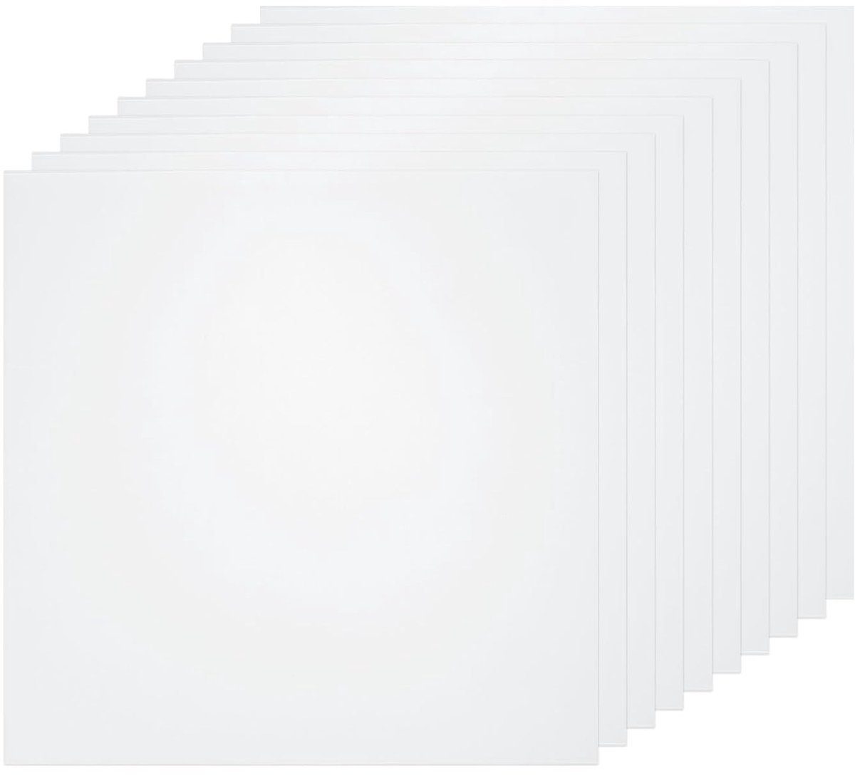 10 transparante kunststoffolies, 20,3 x 20,3 x 20,3 cm, transparant, flexibel, pvc, met beschermend papier voor knutselprojecten