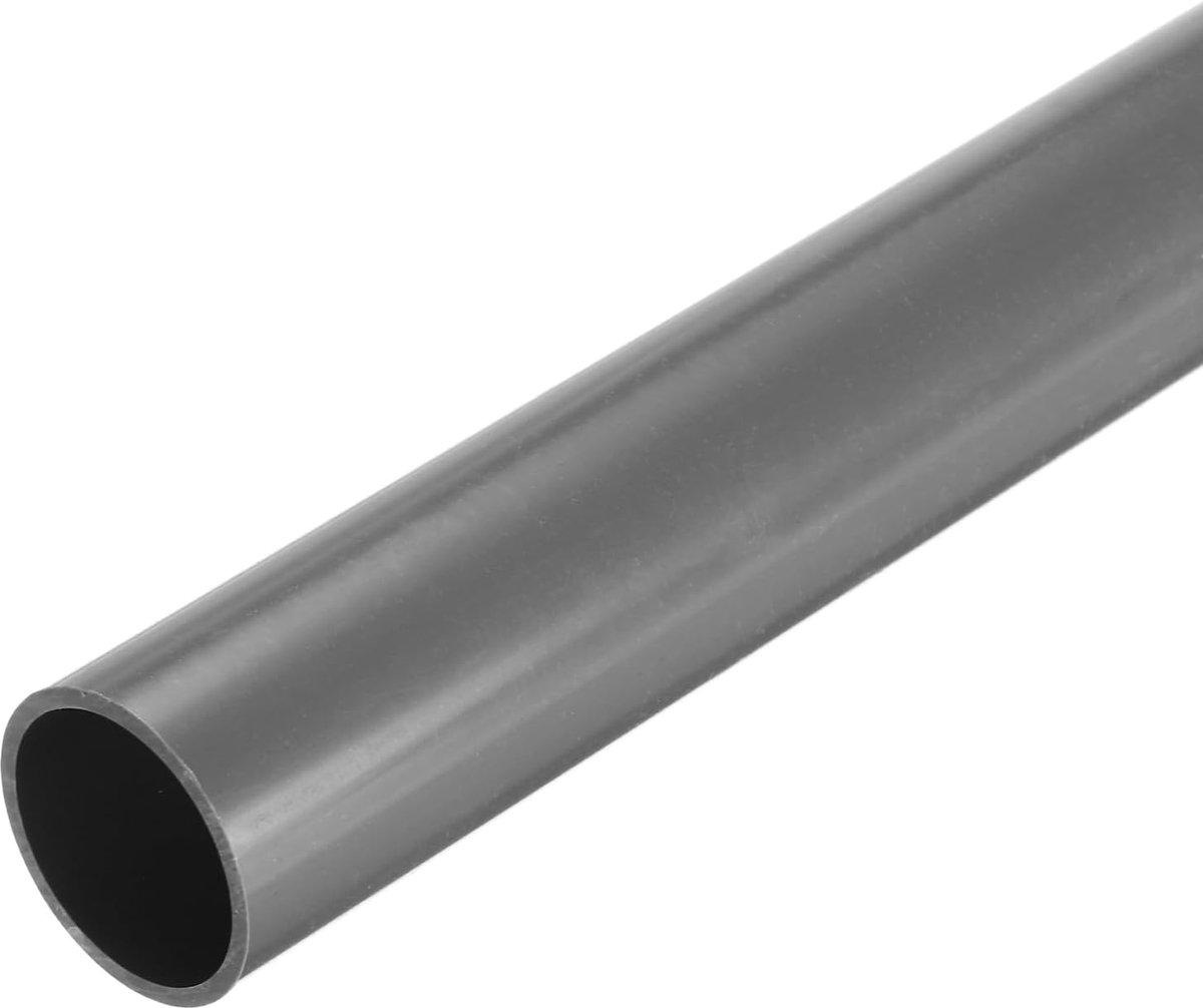 Pvc-buis, lege buis, 28,2 mm ID, 32 mm, OD, rond, pvc, drukbuis, kunststof buis, 300 mm lang, hoogslagvast, voor kabelhoes, waterbuis, aquarium, vistanks, broeikas, tuin, grijs