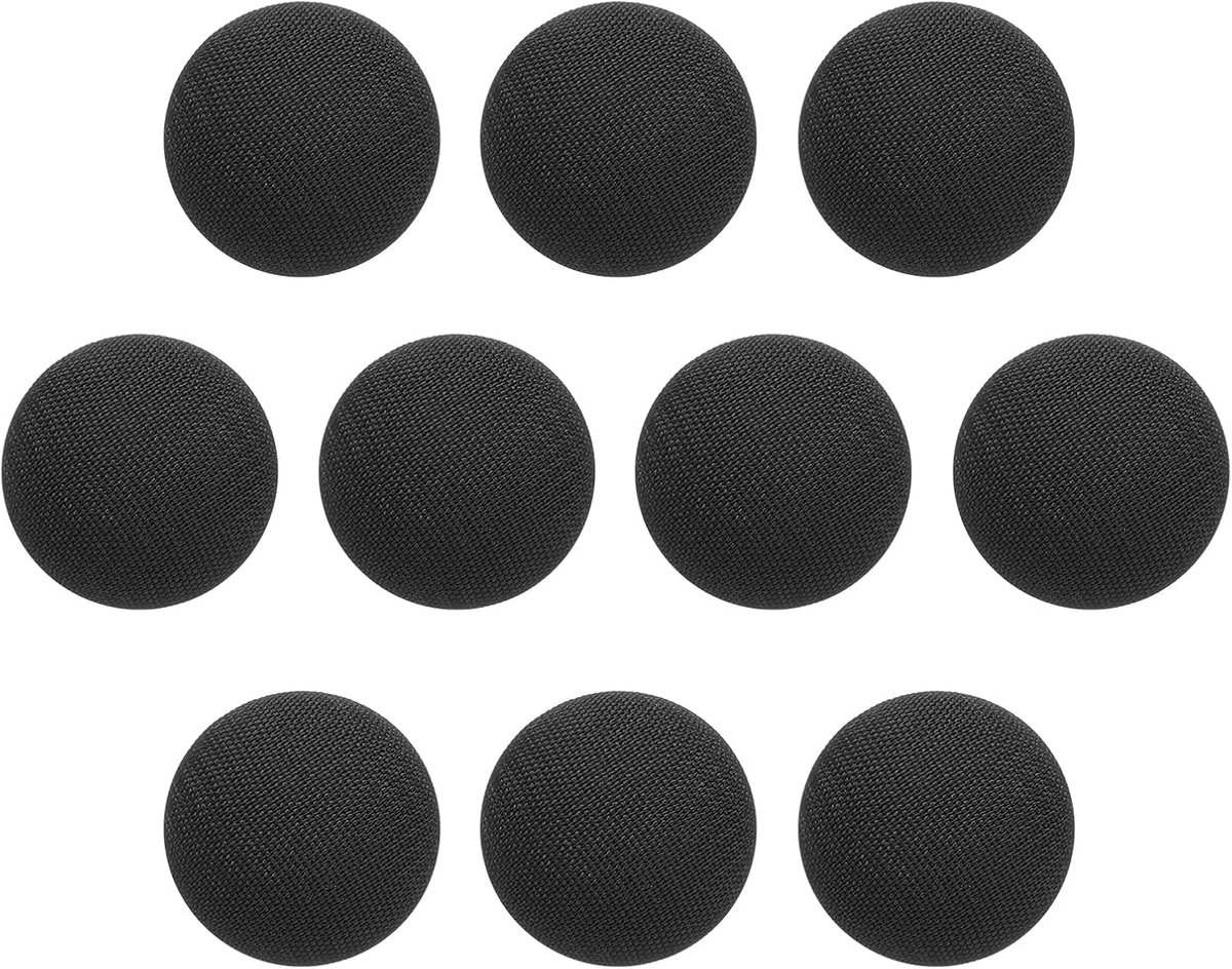 Knopen met metalen schacht, diameter 15 mm, rond, handwerk, vervangende knopen voor kledingdecoratie, doe-het-zelf accessoires, zwart