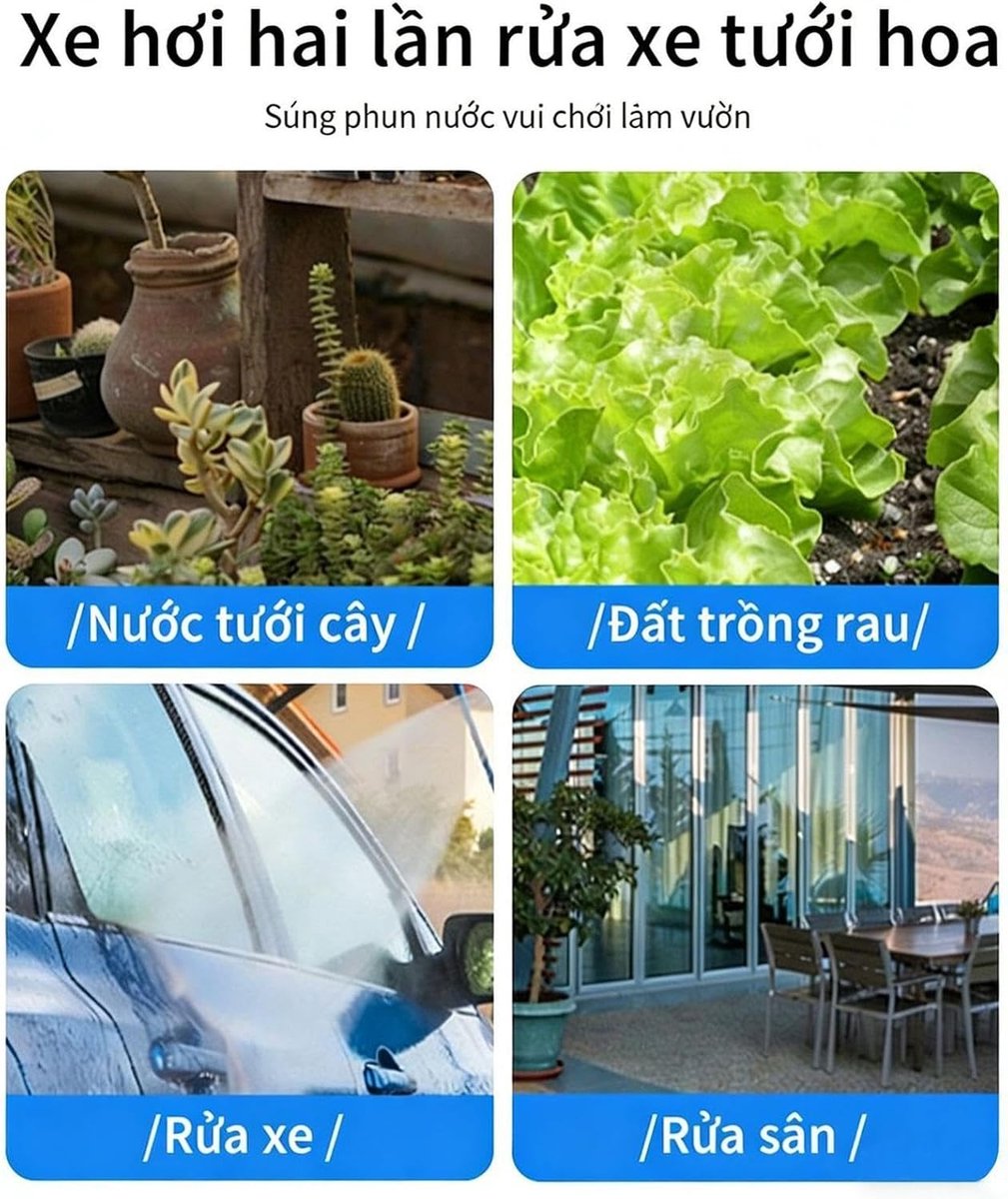 Tuinslang - Flexibele slang - Gazon besproeien - 7 standen sproeikop - 15 of 30 meter - Groen – foto 6