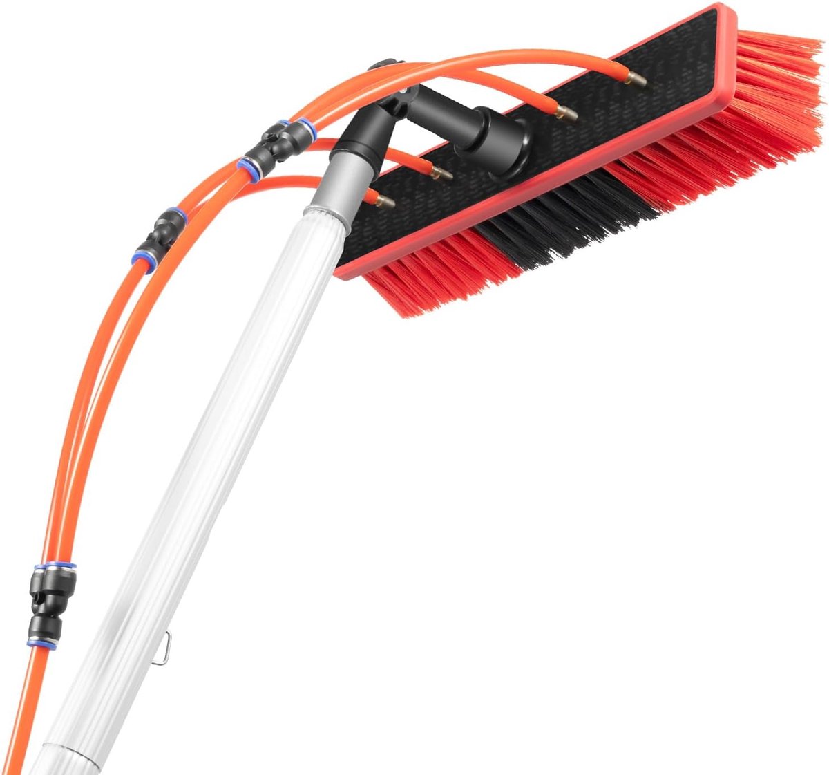 Telescoopstang met waterslang - 7,4 m aluminium - raamreiniger voor zonnepanelen - veilig reinigen zonder ladder - SnelShoppen