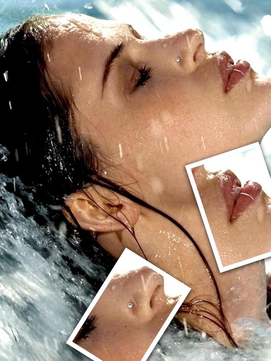 32 Stks Neus Ring voor Vrouwen Mannen Zilver Goud Neus Ringen Hypoallergeen Chirurgisch Staal Retainer Clear L Vorm/Recht/Kurkentrekker Neus Stud Hoepels Neusgat Piercing Helix Tragus Oor — afbeelding 4