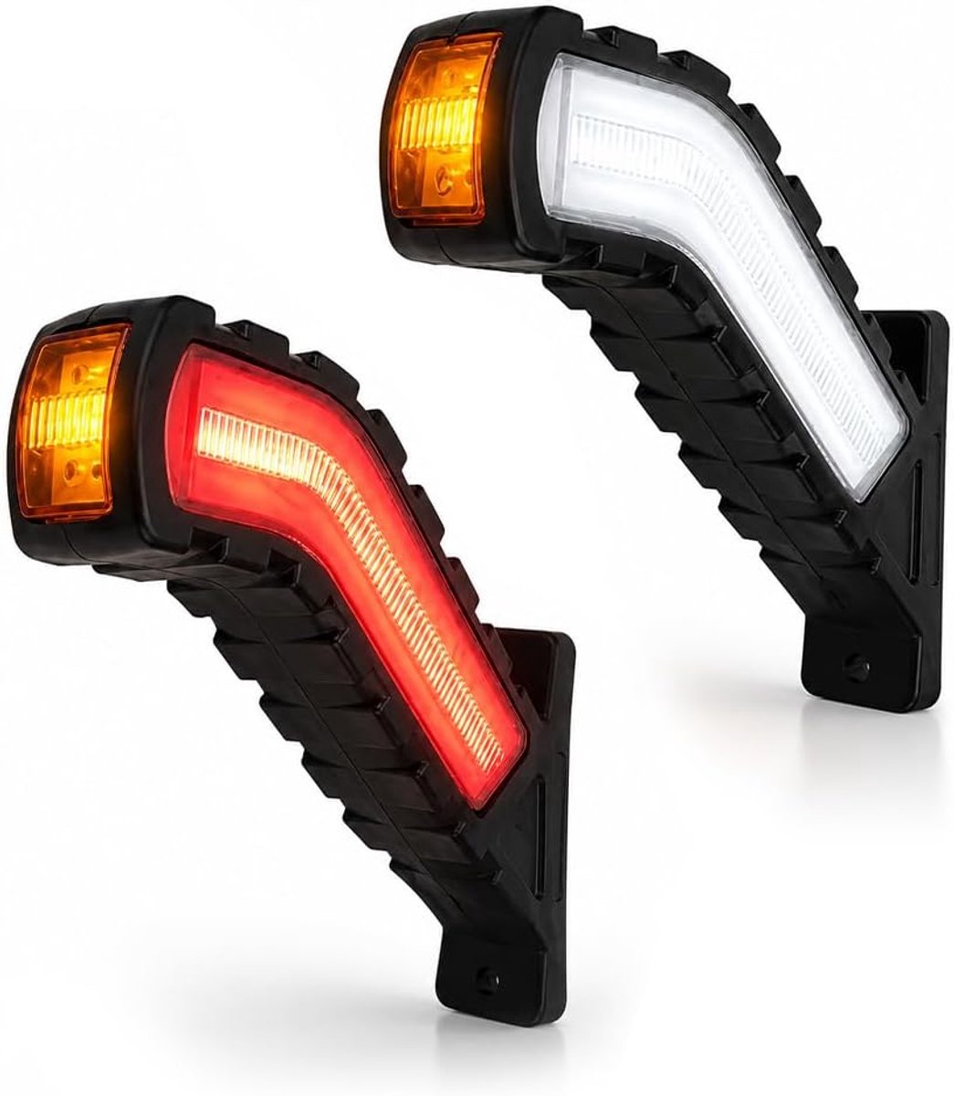 2 stuks zijmarkeringslichten voor aanhangers, 12 V-24 V, waterdicht, IP65, voor vrachtwagen, aanhanger, camper