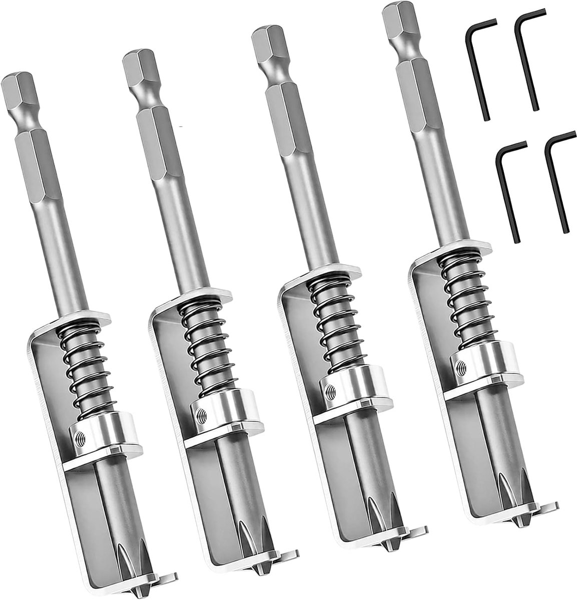 4 stuks bits voor schroeven, veerhouder voor schroeven