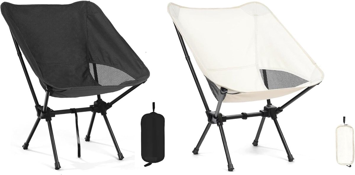 Campingstoel, opvouwbaar, ultralicht, kleine vouwstoel, verstelbare hoogte, aluminium campingstoel, klein verpakkingsformaat voor picknick, vissen, tuin, wandelen, sport, outdoor, strand