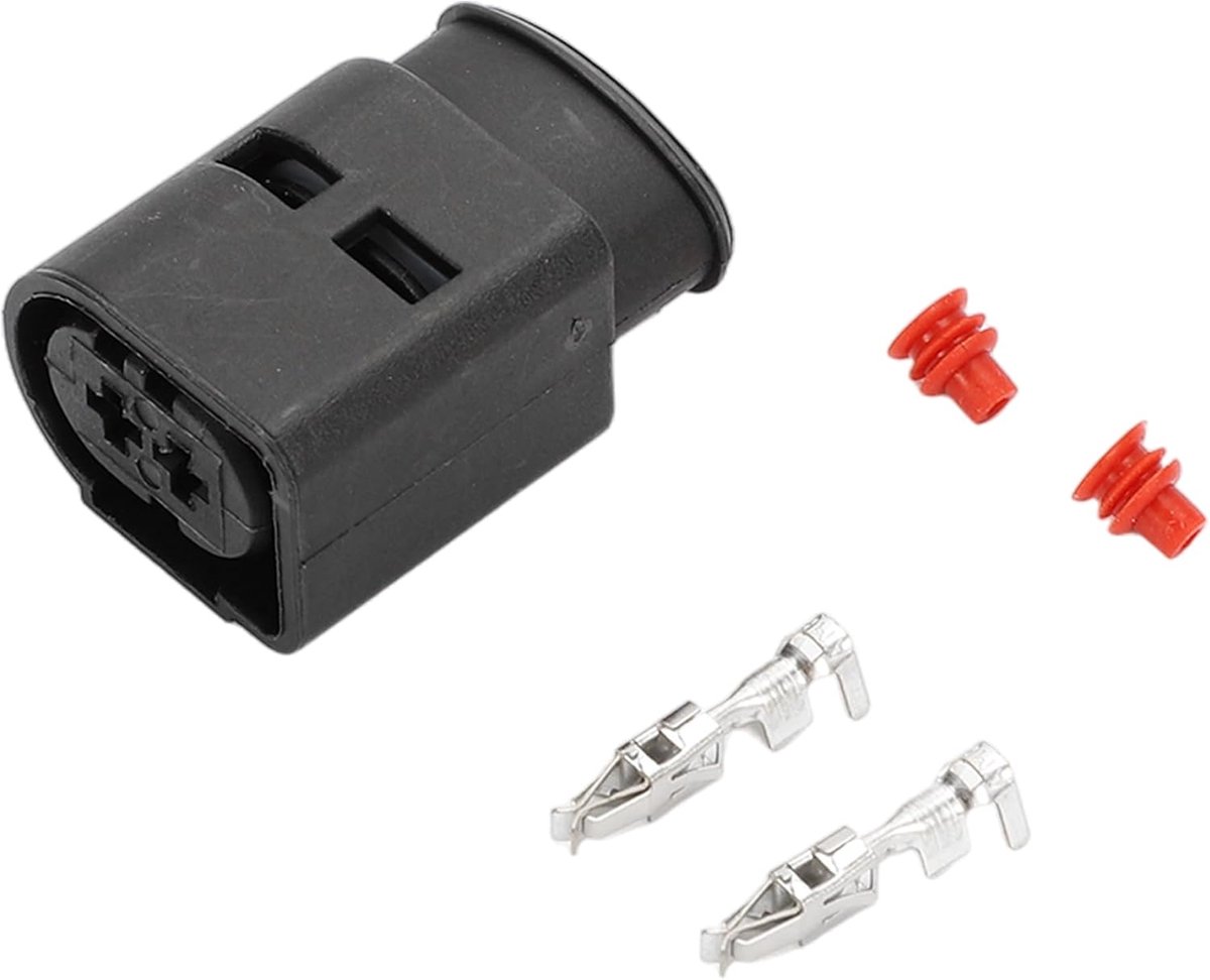 2 Pin Auto Bedradingsconnector Plug Kit Compatibel Voor Mercedes-Benz, Waterdicht 3.5 Mm Serie Plastic Zwarte VrouwelijkeDraad Terminal Connector