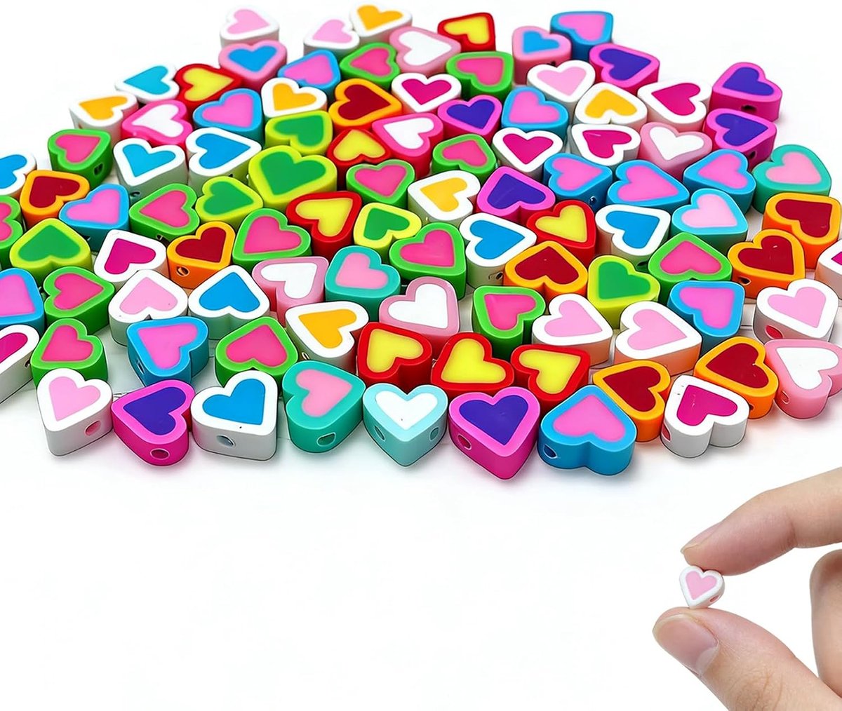 Kralen, VEINARDYL kleurrijke gemengde hart bedel kralen voor doe-het-zelf ambachten oorbellen ketting armbanden maken