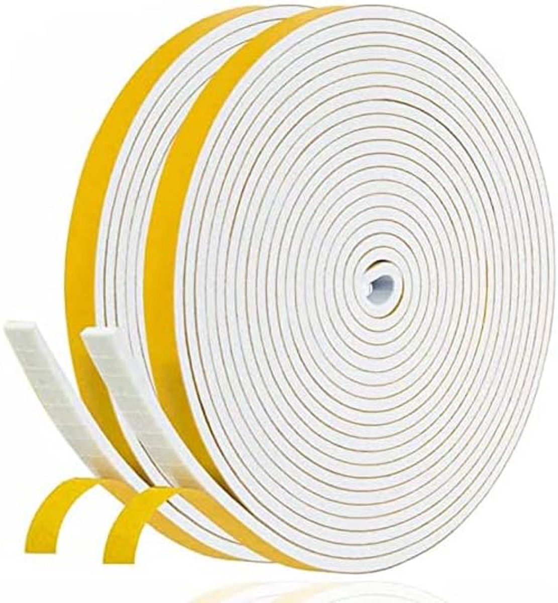 Rubberen Afdichtstrip Tochtstrip 6 mm(B) x 3 mm(D) x 20m(L) wit | Zelfklevende Tochtstrip Ramen Geluidsisolatie Tochtwerend Kouwerend Weerbestendig Waterdicht Stofwerend