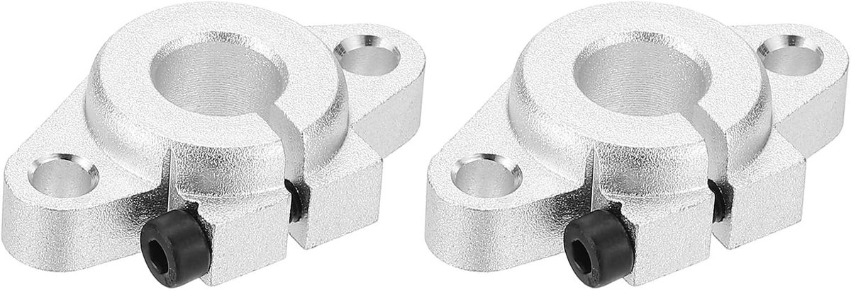 SHF12 Aluminium Lineaire Motion Rod Rail Klemping Guide ondersteuning, 2 stuks voor 12 mm diameter as
