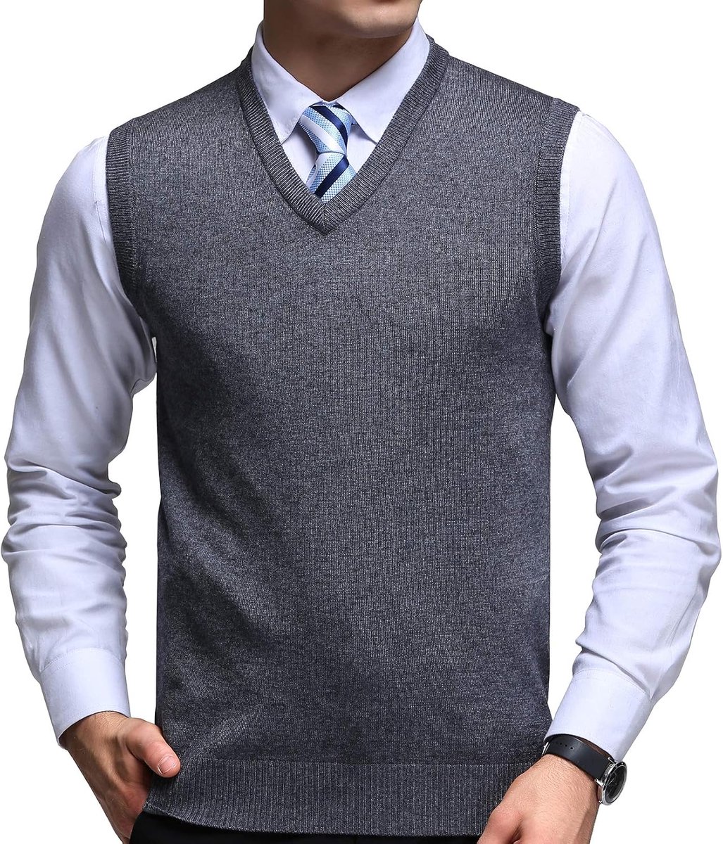 Heren V-Hals Vest Klassiek Kasjmier Wol Blend Knitwear Sweater Cardigans Tank Tops