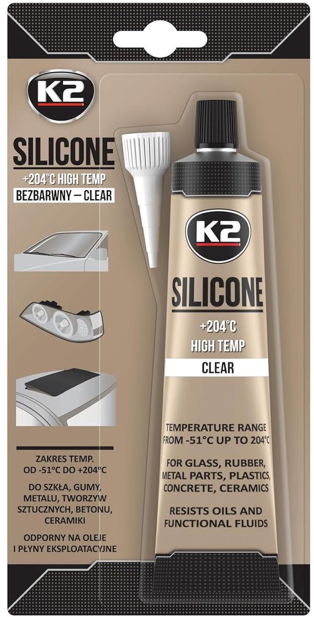 Siliconenkit hoog temperatuur - 85g tube - transparant - bestand tegen -51°C tot +204°C - ShopVlot