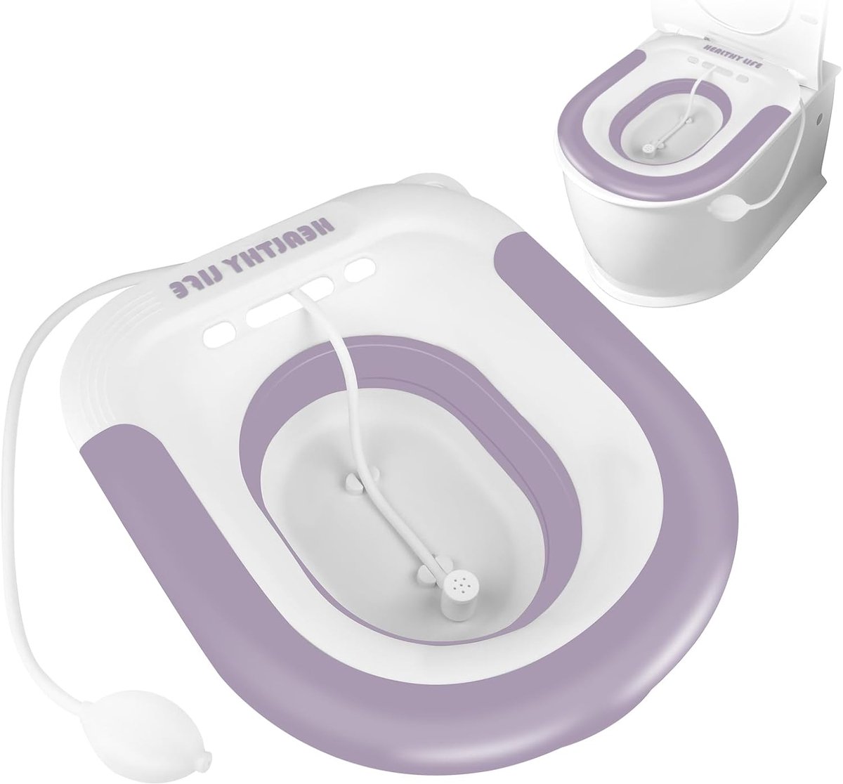 Portable bidet met wastafel - opvouwbaar voor toiletten - paars - ideaal voor zwangere vrouwen - ShopVlot