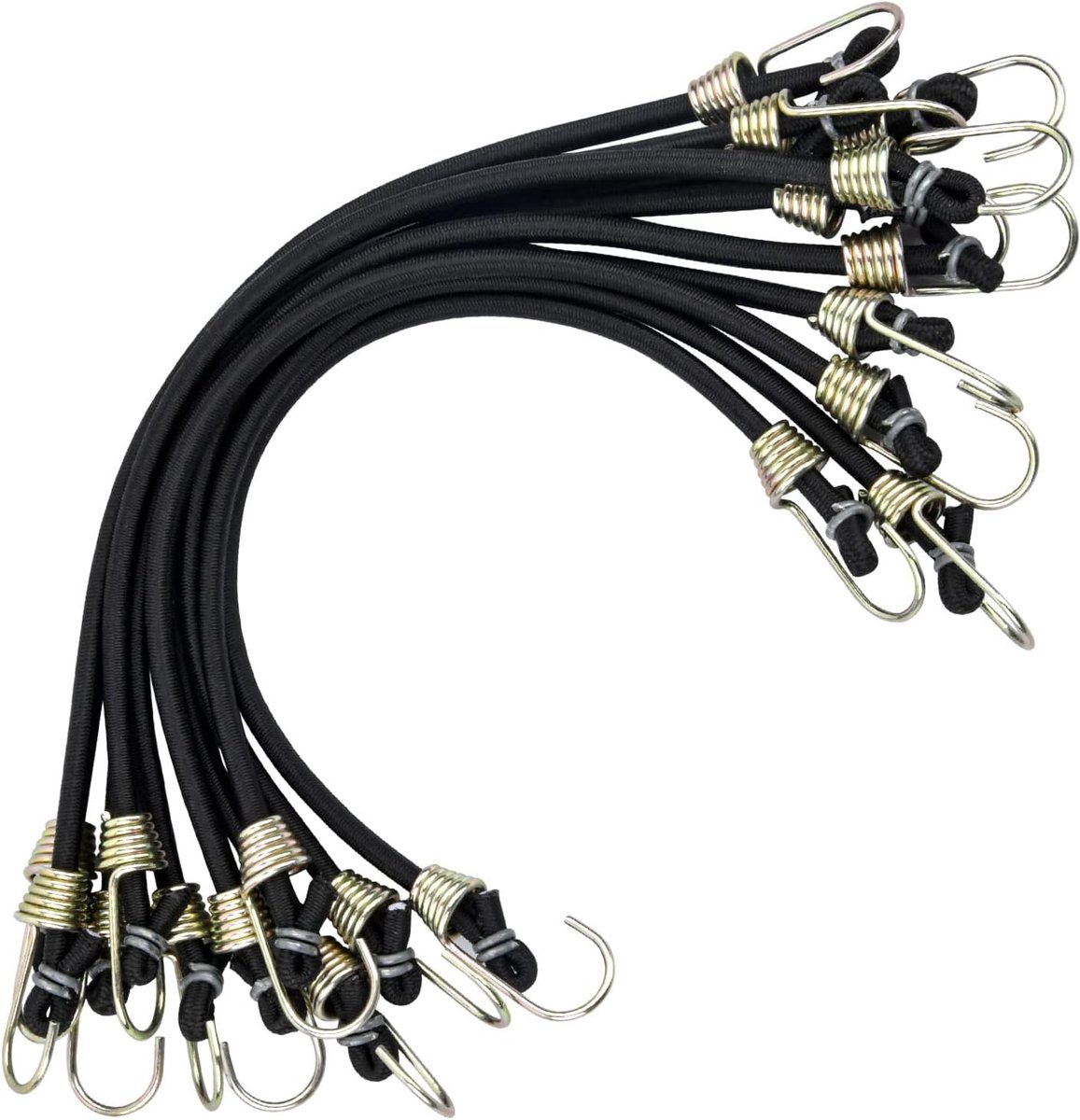 Elastische spanbanden 10 stuks - kort - robuuste rubberen spankabels - ideaal voor bagagevervoer - ShopVlot