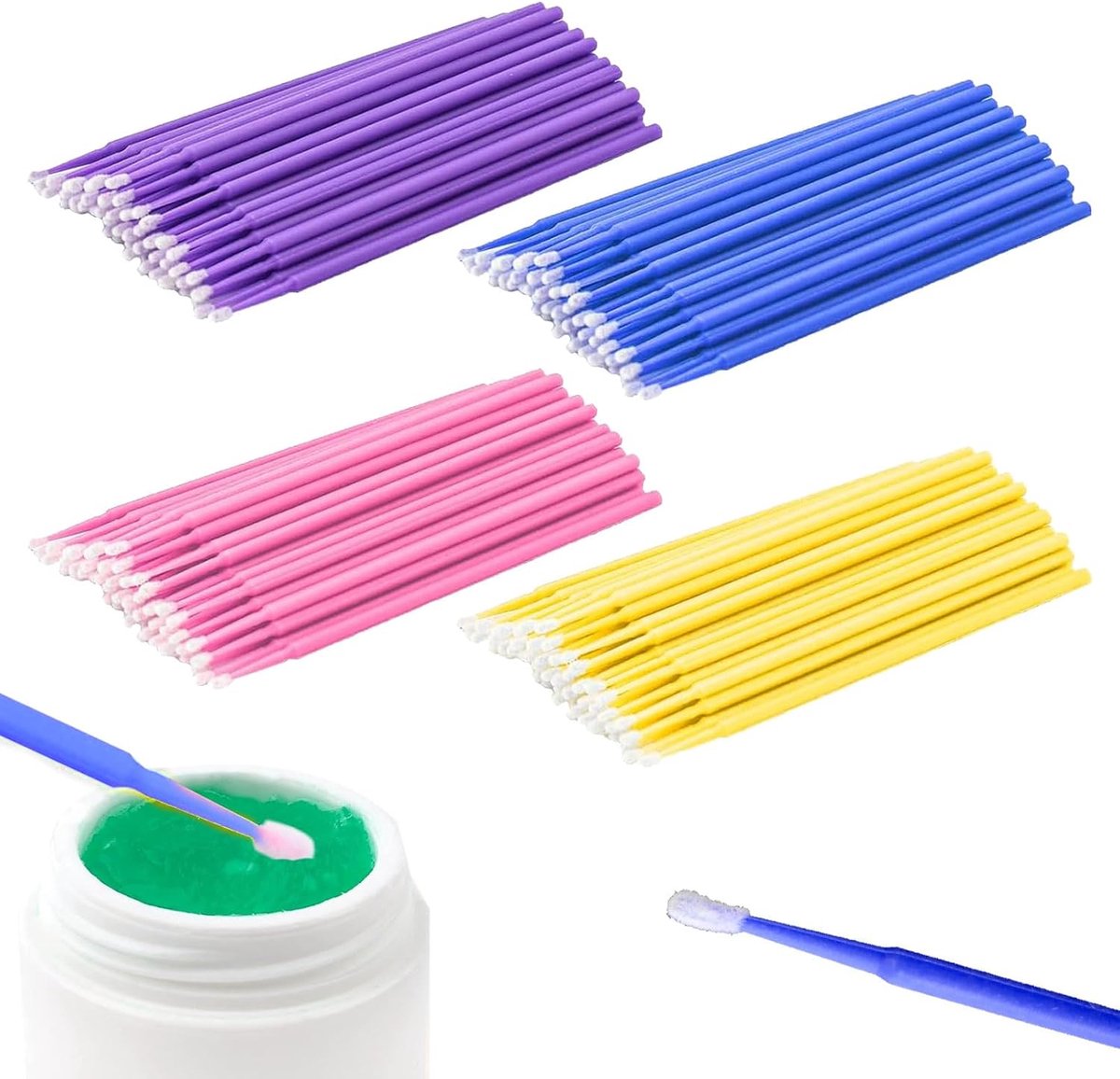 Wimperborstels 400 stuks - Silicone Wimperkam - Wegwerp Micro Applicator - Perfect voor make-up en wimperextensions - ShopVlot