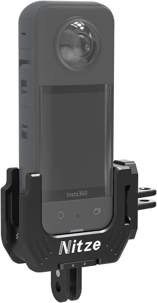 Camera Cage voor Insta360 X3 - Aluminium - Met koudshoe en vouwbare vingers - Eenvoudig batterij wisselen - ShopVlot