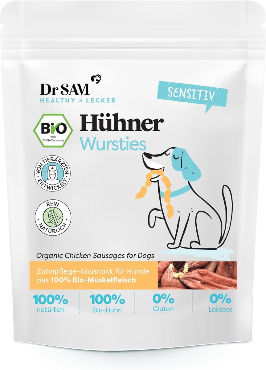 kipworstjes voor honden - 100% natuurlijke ingrediënten - glutenvrij - ideaal voor allergieën - ShopVlot